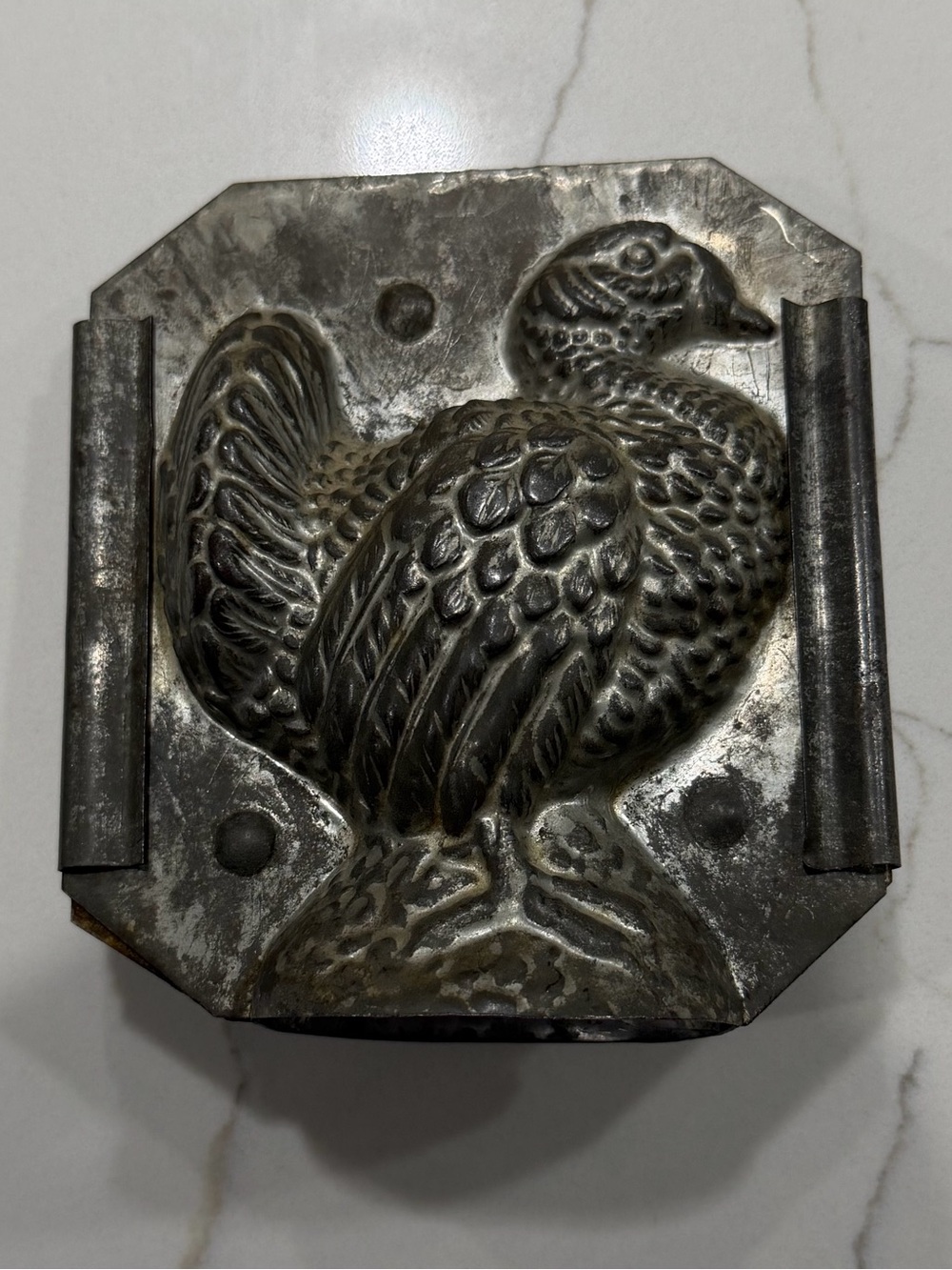 Antique / Vintage Metal Chocolate Mold of Turkey
